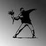 Wallity Banksy Metal 01 Negro